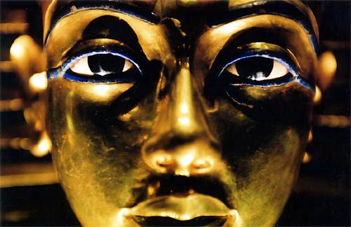 Le fameux masque de Toutankhamon, au musée du Caire