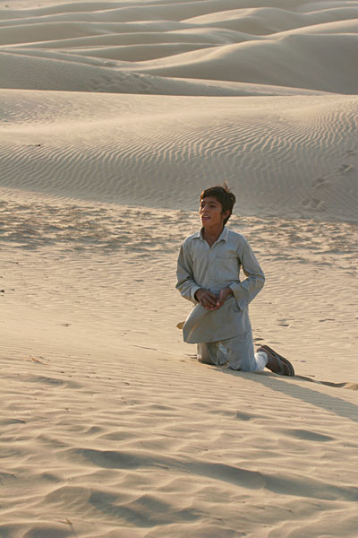 Jaisalmer est au bord du désert.