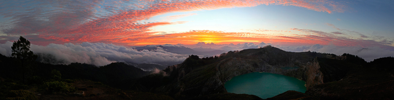 Les lacs de Kelimutu, dans les cratères des volcans