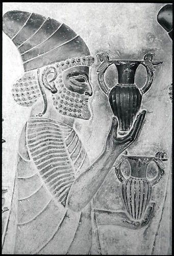 Exemple de gravure sur les blocs de pierres de Persepolis