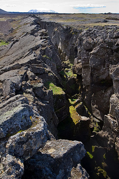 Séparation nette entre la plaque tectonique eurasienne et américaine
