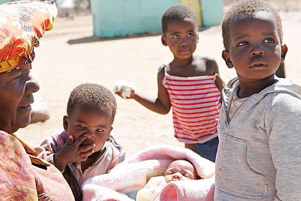 Au sein du village Herero