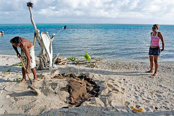 Et remettre le sable. Pour finir: laisser cuire !!